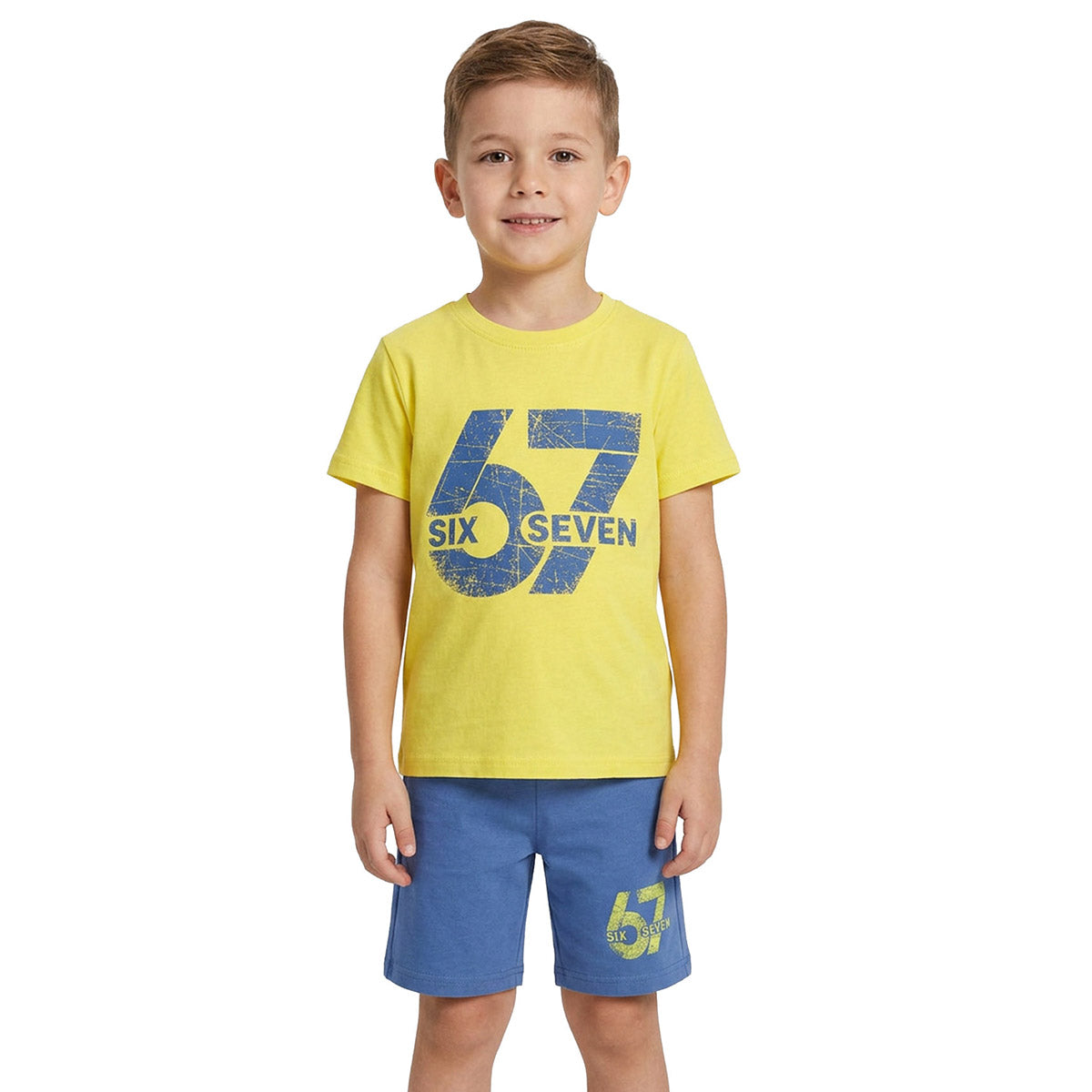 Детски летен комплект Six Seven Yellow за момче