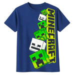 Детска тениска за момче с Minecraft принт в тъмносин цвят Sevtex VIRAKIDS