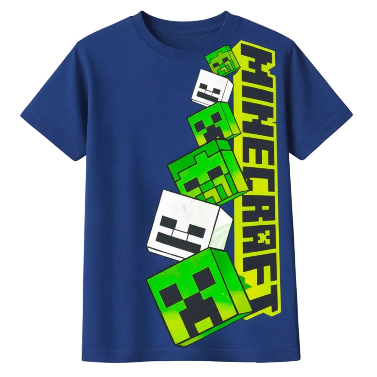 Детска тениска за момче с Minecraft принт в тъмносин цвят Sevtex VIRAKIDS