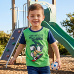 Памучна детска тениска Соник Power Green за момче на Севтекс | VIRAKIDS
