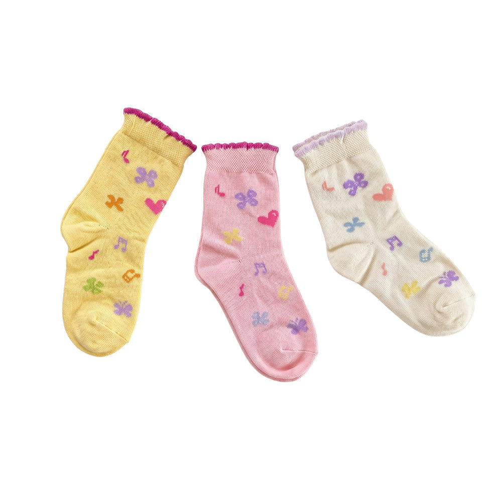 Комплект детски безшевни чорапи за момиче "Цветна хармония" Perfetti VIRAKIDS