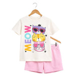 Детски летен комплект MEOW Cats за момиче Мариела | VIRAKIDS