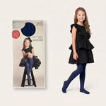 Чорапогащник микрофибър за момиче в тъмно синьо 40 den VIRAKIDS